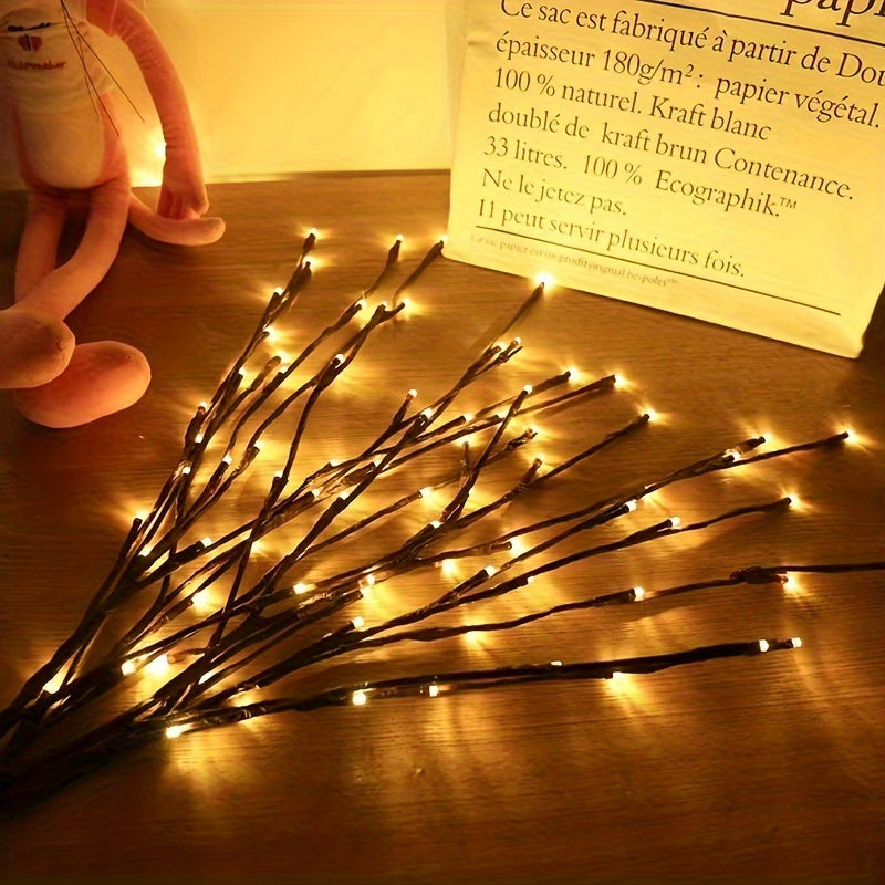 20 LED Branch Lights, Indoor Decorative Lighting for Weddings, Birthdays, And Christmas, Fairy Lights with Branch Design, Battery Operated, AA Batteries (5 Number Batteries) Required, 36V Or Below Voltage, No Wireless Communication Technology