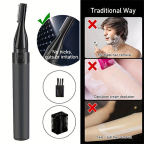 Multifunctional Electric Eyebrow Trimmer - Mini Shaver and Hair Remover for Women - Battery Version (Batteries Not Included)