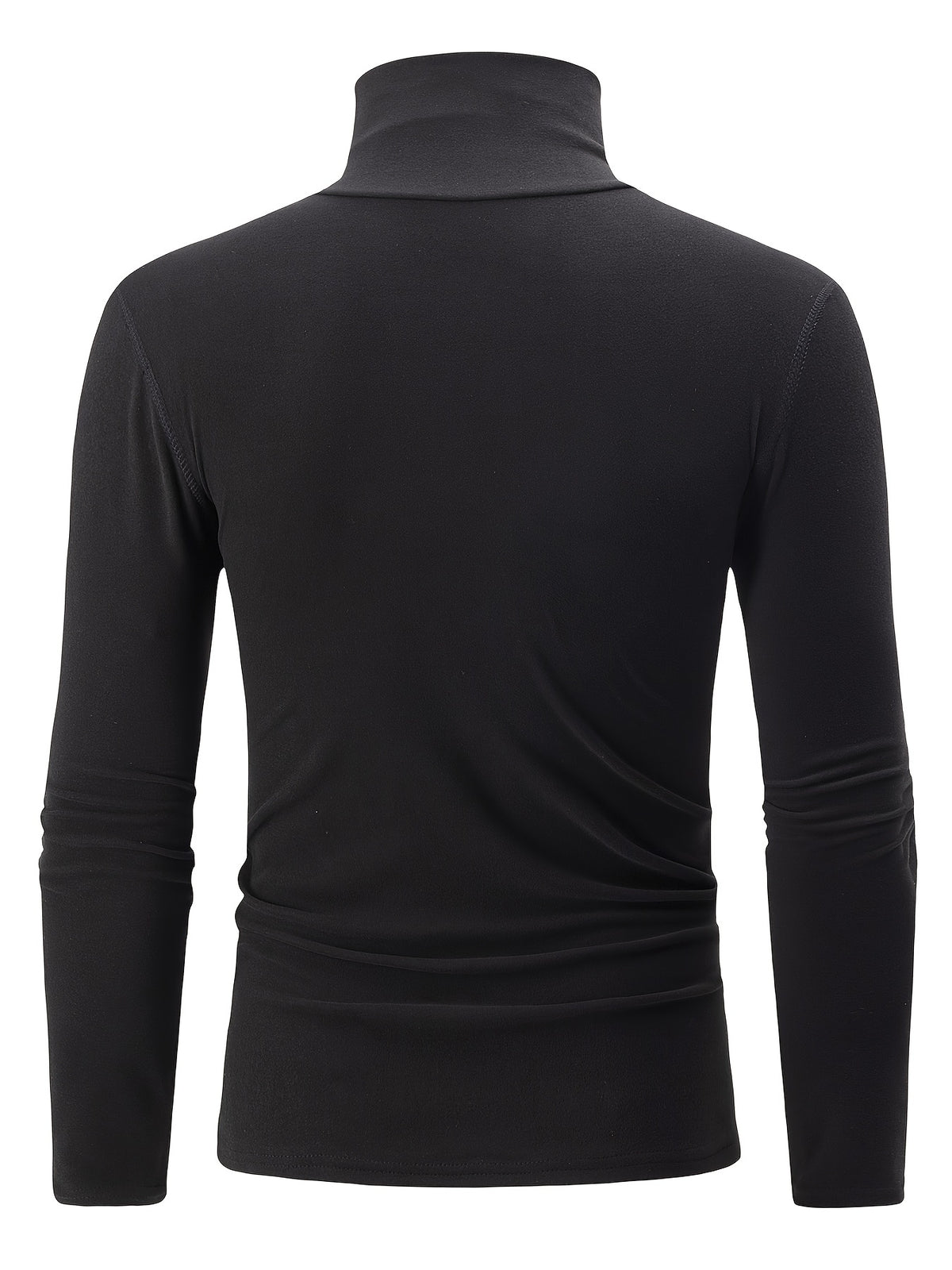 3pcs Men's Thermal Turtleneck Long Sleeve T-Shirts - Warm, Stretchy & Casual for Fall/Winter