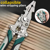 Multifunctional Foldable Wire Strippers: Special Wire Strippers for Electricians, Can Strip Wires, Cut Wires, Twist Water Pipes, Crimp Terminals, Etc., One Pair Is More Than One Pair. Folding Design, Easy to Store. Can Be Used for Electricians, Families,