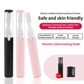 Multifunctional Electric Eyebrow Trimmer - Mini Shaver and Hair Remover for Women - Battery Version (Batteries Not Included)