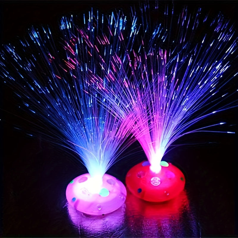 2-Pack LED Fiber Optic Tabletop Lights, Color Changing Button Control, Non-Waterproof Indoor Decorative Lighting, Battery Powered for Home/Office, Ideal for Party, Halloween, Christmas Gifts