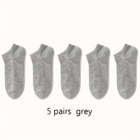 1/5/10pairs Men Women Socks Comfortable Breathable Ankle Socks Spring Summer