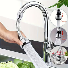 1pcs 360° RV Home Kitchen Faucet Aerator, Kitchen Faucet Extender, Washing Sink For Washing Fruits And Vegetables, Balcony Sink Splash-proof Universal Swivel Basin Faucet, Water Saving Nozzle Head Bathtub Shower Faucet Sink Accessories.