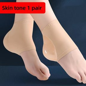 1 Pair Moisturizing Heel Socks with Silicone Gel - Softens & Protects Dry, Cracked Heels for Men and Women