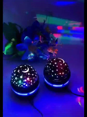 USB-Powered LED Starry Sky Projector - Colorful Rotating Magic Ball Light for Bedroom, Living Room & Car - Perfect Birthday Gift