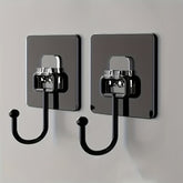 [Popular Choice] 2pcs Large Heavy-Duty Self-Adhesive Wall Hooks - Waterproof, Multi-Purpose for Coats, Towels, Keys, Kitchen & Bathroom Accessories