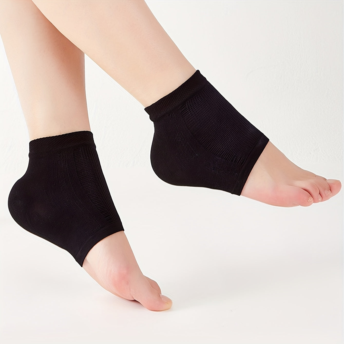 Moisturizing Heel Socks - Silicone Softening Covers For Dry Feet ( Heel Socks For Dry Cracked Feet ), Silicone Heel Protector For Women And Men