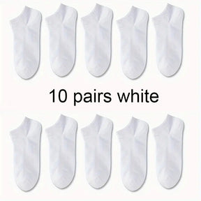 1/5/10pairs Men Women Socks Comfortable Breathable Ankle Socks Spring Summer