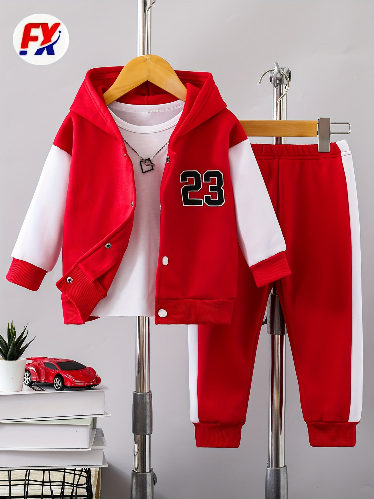 Boys's and Youngsters's Digital Print Baseball Suit & Pants Fashion Casual Spring and Autumn Two-piece Set, Perfect for Outdoor