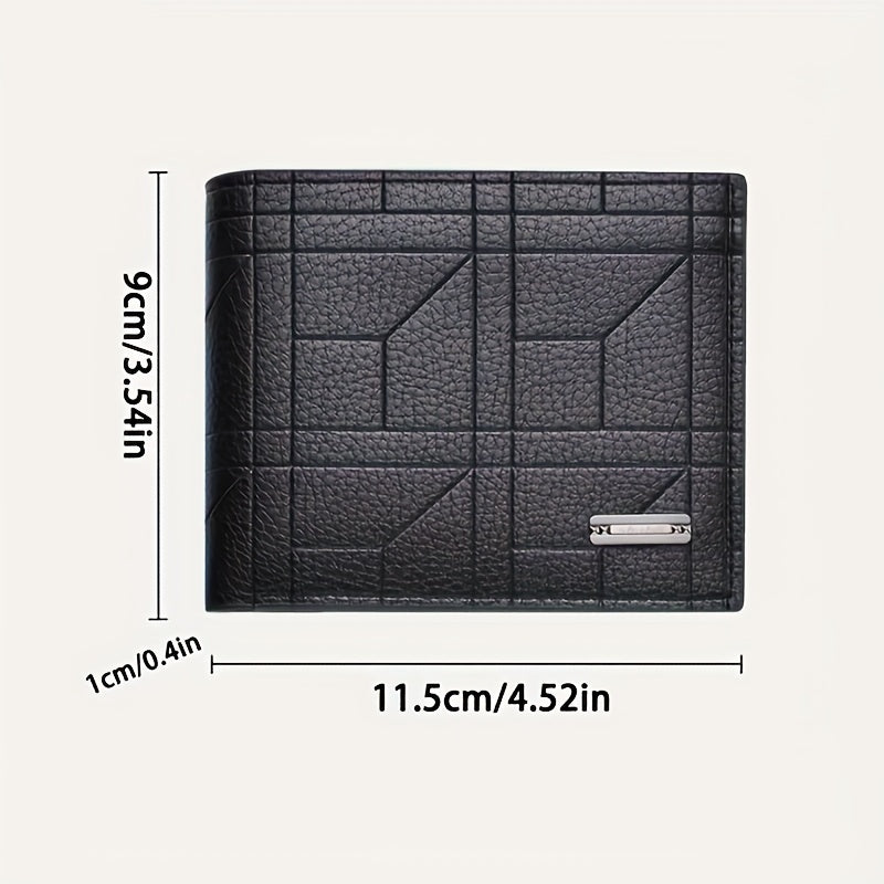 1pc Elegant PU Leather Large Capacity Ultra-thin Wallet With Multi-card Slot, Ideal Gift For Men