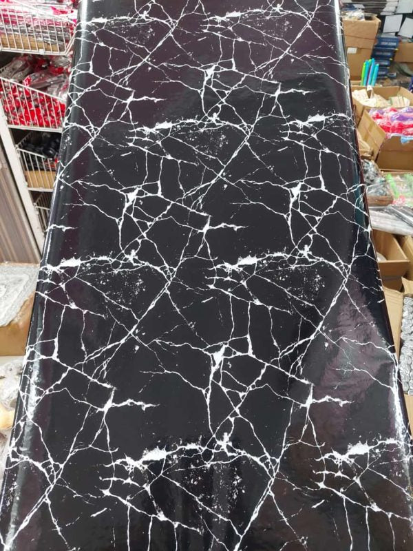 Self Adhesive Black Marble Sheet Sticker For Kitchen